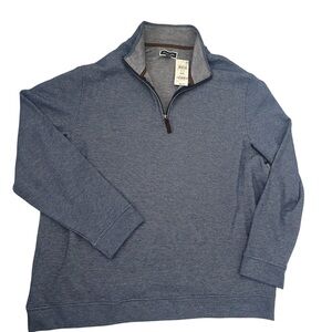 Club Room quarter zip long sleeve men’s pullover XXL NWT blue